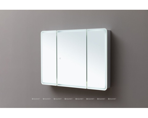 Зеркальный шкаф Aquanet Оптима 110 с LED подсветкой