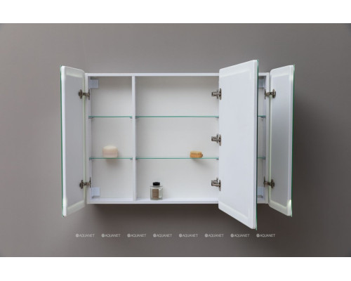 Зеркальный шкаф Aquanet Оптима 110 с LED подсветкой