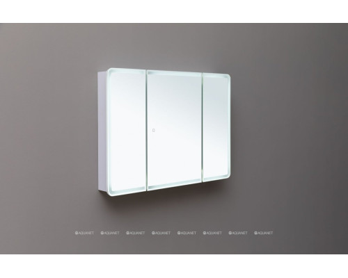 Зеркальный шкаф Aquanet Оптима 110 с LED подсветкой