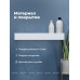 Полка Aquanet Магнум Н 90x12 белая матовая, с крючками
