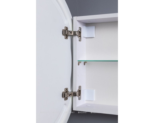 Зеркальный шкаф Aquanet Оптима 70 белый, с LED подсветкой