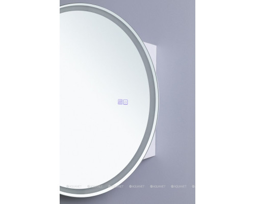 Зеркальный шкаф Aquanet Оптима 70 белый, с LED подсветкой