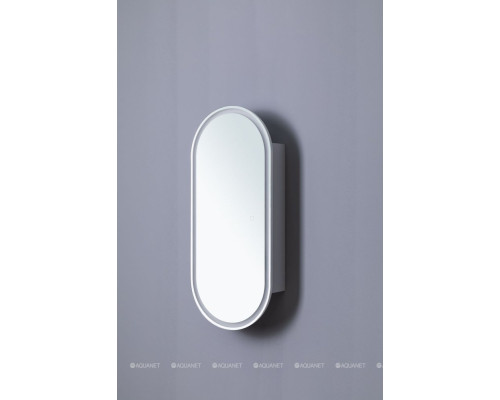 Зеркальный шкаф Aquanet Монте 40 белый, с LED подсветкой