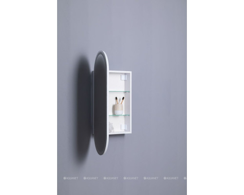 Зеркальный шкаф Aquanet Монте 40 белый, с LED подсветкой