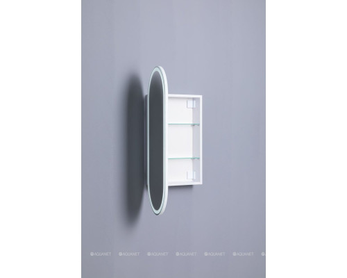 Зеркальный шкаф Aquanet Монте 40 белый, с LED подсветкой