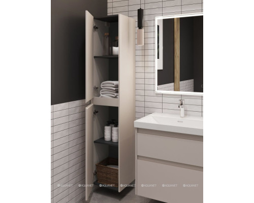 Шкаф-пенал Aquanet Nova Lite 2.0 35 бежевый