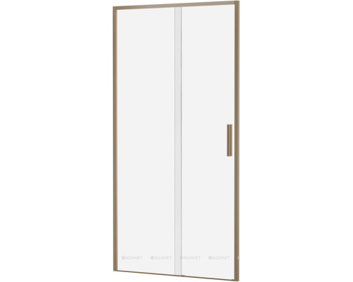 Душевая дверь Aquanet Pleasure Evo 100 AE65-N100-GBT профиль золото-никель браш, прозрачное стекло