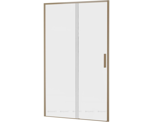Душевая дверь Aquanet Pleasure Evo 120 AE65-N120-GBT профиль золото-никель браш, прозрачное стекло