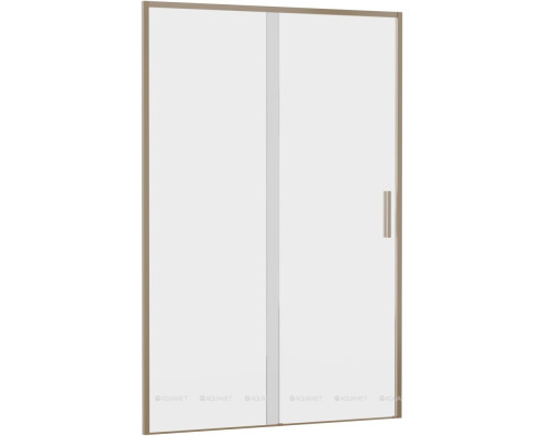 Душевая дверь Aquanet Pleasure Evo 130 AE65-N130-GBT профиль золото-никель браш, прозрачное стекло