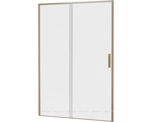 Душевая дверь Aquanet Pleasure Evo 140 AE65-N140-GBT профиль золото-никель браш, прозрачное стекло