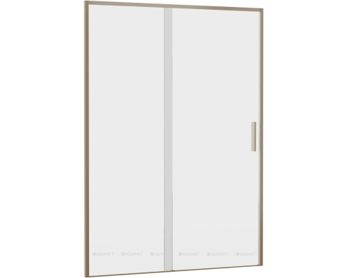Душевая дверь Aquanet Pleasure Evo 140 AE65-N140-GBT профиль золото-никель браш, прозрачное стекло