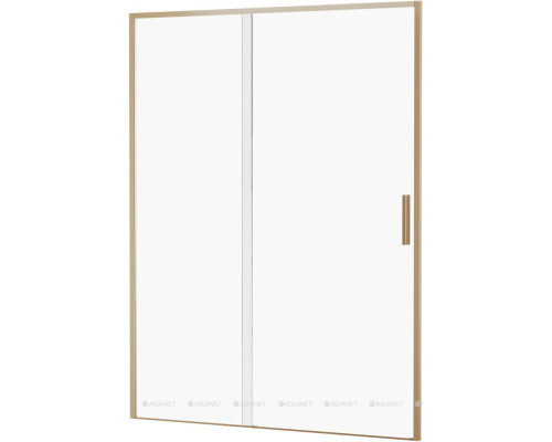 Душевая дверь Aquanet Pleasure Evo 150 AE65-N150-GBT профиль золото-никель браш, прозрачное стекло