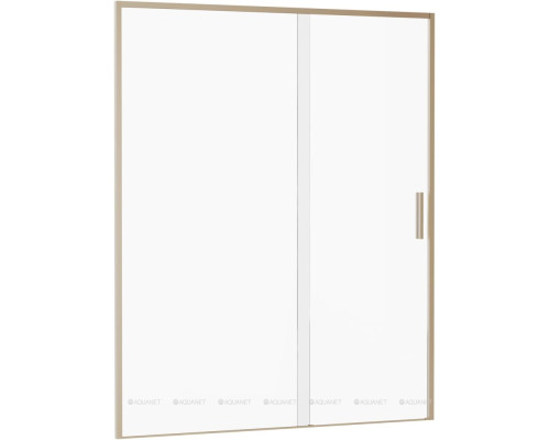 Душевая дверь Aquanet Pleasure Evo 160 AE65-N160-GBT профиль золото-никель браш, прозрачное стекло