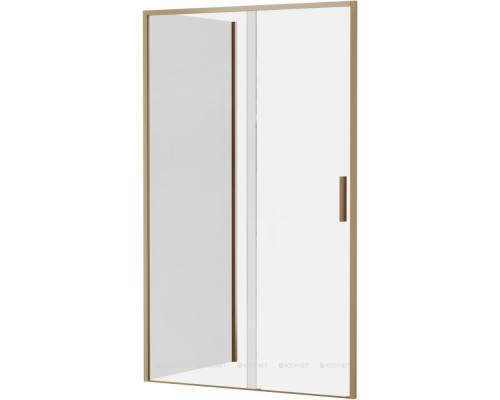 Боковая стенка Aquanet Pleasure Evo 90 AE65-F90-GBT профиль золото-никель браш, прозрачное стекло