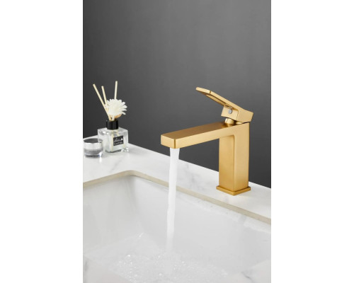 Смеситель для раковины Haiba HB10732-5 золото матовый