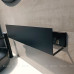 Полка Aquanet Магнум 50x12 черная матовая, с крючками