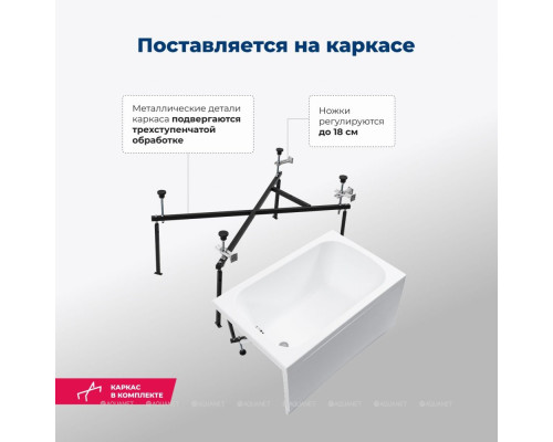 Акриловая ванна Aquanet Seed 110x70 (с каркасом)