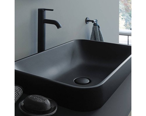 Duravit Happy D.2 Plus Раковина 60х40 см, без отв., без перелива, с выпуском с керамической крышкой, цвет: Anthracite matt. 2359601300