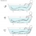 Salini Orlanda Axis Встраиваемая ванна на ножках 191х80х60см., UpDown, материал: S-Sense, сифон, интегрированный слив-перелив, цвет: белый. 103311G