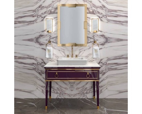 Oasis Lutetia Композиция №29 Комплект мебели напольный, 115х56хh210см, цвет: Prugna glossy/золото. Oasis Lutetia Композиция №29 Комплект мебели напольный, 115х56хh210см, цвет: Prugna glossy/золото.