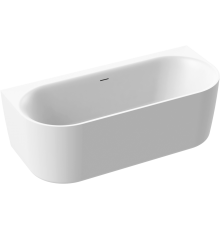 Акриловая ванна Cezares Metauro METAURO-INT-Wall-180-80-60-W-MATT 180x80 см, овальная, вклеенный каркас, со сливом-переливом, с донным клапаном, белая матовая