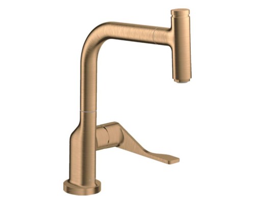 Axor Citterio Select Смеситель для кухни 230, на 1 отв., с вытяжным изливом, цвет: шлифованная бронза. 39861140