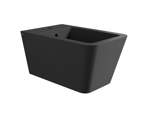 Alice Hide Square Биде подвесное 55х35см., с набором для крепления, цвет: чёрный матовый. 31220108SET