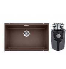 Комплект Мойка Blanco Subline 700-U кофе + Измельчитель KUCHENSTERN Muhle