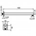 Plumberia Selection TAG Кронштейн для верхнего душа, 40см., цвет: хром. SAQ3122CR