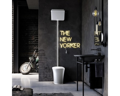 Kerasan The New Yorker Унитаз напольный 60х36.5см с высоким бачком, фурнитура: хром, цвет: белый матовый. 569130,  568030,  759290,  7593K1,  561830F