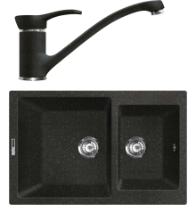 Комплект Мойка кухонная Lava D3.BAS basalt + Смеситель SG04 BAS basalt