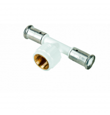 Тройник ВР, ПВДФ пресс (белый), 32x3/4 x32, HENCO 13PKW-320532