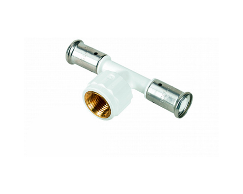 Тройник ВР, ПВДФ пресс (белый), 32x3/4 x32, HENCO 13PKW-320532