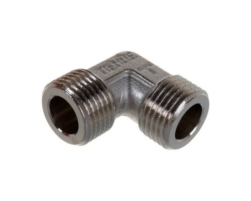 Угольник никелированный, резьба наружная/наружная 1/2 х1/2  Tiemme. 1500264