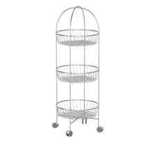 Подставка Tekno-tel MG001 на колесных опорах, 3 яруса, хром
