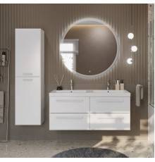 Мебель для ванной комнаты Cezares Eco 120 4 ящика, ручки сатин, bianco lucido