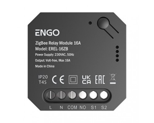 Реле ZigBee, 1x16A, выход NO-COM Реле ZigBee, 1x16A, выход NO-COM