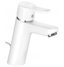Kludi 37 290 9165 PureEasy Смеситель для раковины 100 мм, со сливным гарнитуром, 7 л/мин, БЕЛЫЙ 372909165