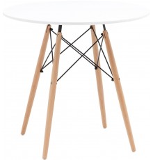 Обеденный стол Stool Group Eames DSW New D80 80x80 см, белый