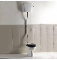 DevonDevon Rose Унитаз 66x35,5cм, с высокой трубой, сиденье из массива дуба, фурнитура золото. IBBATTWESAL (без пластины керамической),  IBACWESOT,  IBWCROSE,  IBPCLWESOT,  IBCAROSE,  3IBSEBIARO/(2IBSEBIARO)