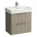Laufen Base Тумба подвесная 57x36x53см., с раковиной, 2 ящика, цвет: светлый вяз. 8.1895.9.000.104.1, 4.0221.2.110.262.1