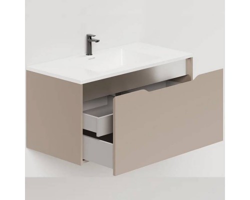 Salini Smile Тумба подвесная 80х50х48.5см., с раковиной, цвет: Taupe. S800TON203