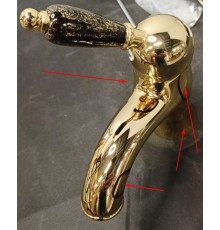 SaleFiore89GO5221 Imperial Смеситель для раковины, со сливным гарнитуром, Gold/Black Sale89GO5221_1160