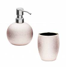 Набор Стакан Ridder Lucida 2123102 розовый + Дозатор 2123502 розовый