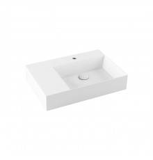 Azzurra Elegance Squared Раковина подвесная/накладная, 65x45xH12,5 см, левая, 1 отв., цвет: Bianco lucido. ELLP06545LQMBI/(EQA65M SX bi)*1