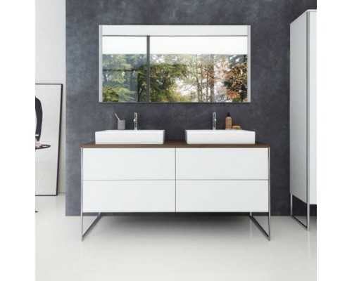 Duravit XSquare База на ножках на 2 раковины 140х57.8х40см, с 4 выдв ящик, напольная, цвет: белый/орех. 0454600000, XS4926B1818, XS063GB77 Duravit XSquare База на ножках на 2 раковины 140х57.8х40см, с 4 выдв ящик, напольная, цвет: белый/орех. 0454600000, XS4926B1818, XS063GB77