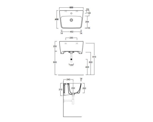Simas Degrade Раковина 60х45 см см, 1 отв., цвет: белый. F89, DE13bi*1 Simas Degrade Раковина 60х45 см см, 1 отв., цвет: белый. F89, DE13bi*1
