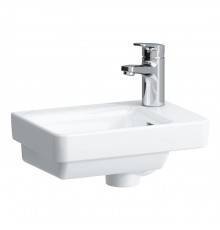 Laufen Pro S Раковина мини 36x25 см асимметричная без отв. для смесителя , цвет: белый. 8.1596.0.000.109.1