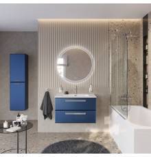 Мебель для ванной комнаты Cezares Eco Cer-N 80, sapfiro, раковина Duet 80, ручки серые