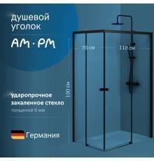 Душевой уголок AM.PM X-Joy W94G-403-12080-BТ 120х80 см, профиль черный матовый